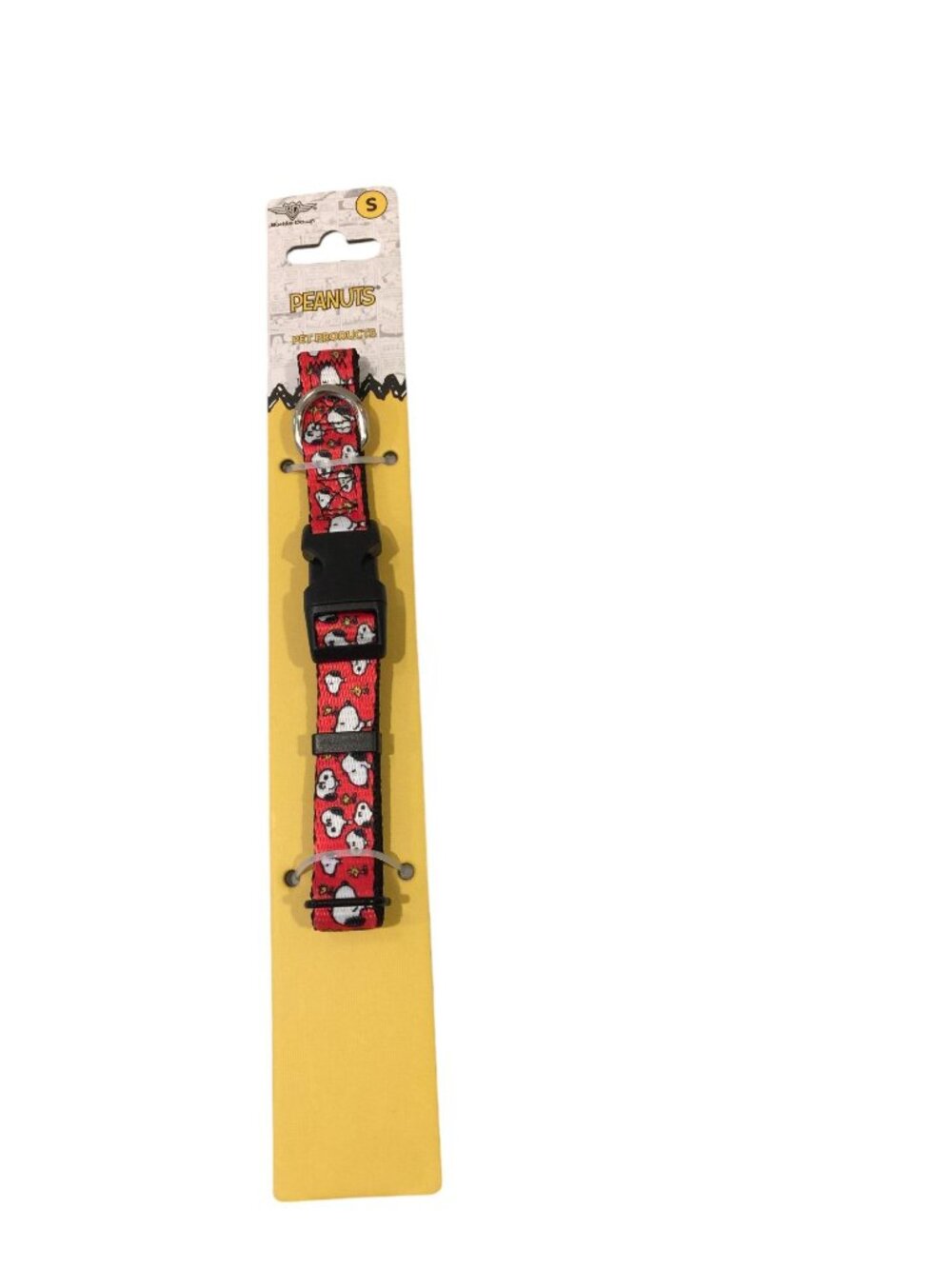 Peanuts Snoopy Woodstock Small Dog Collar Neck Size 8"-12" Red Black Buckledown
